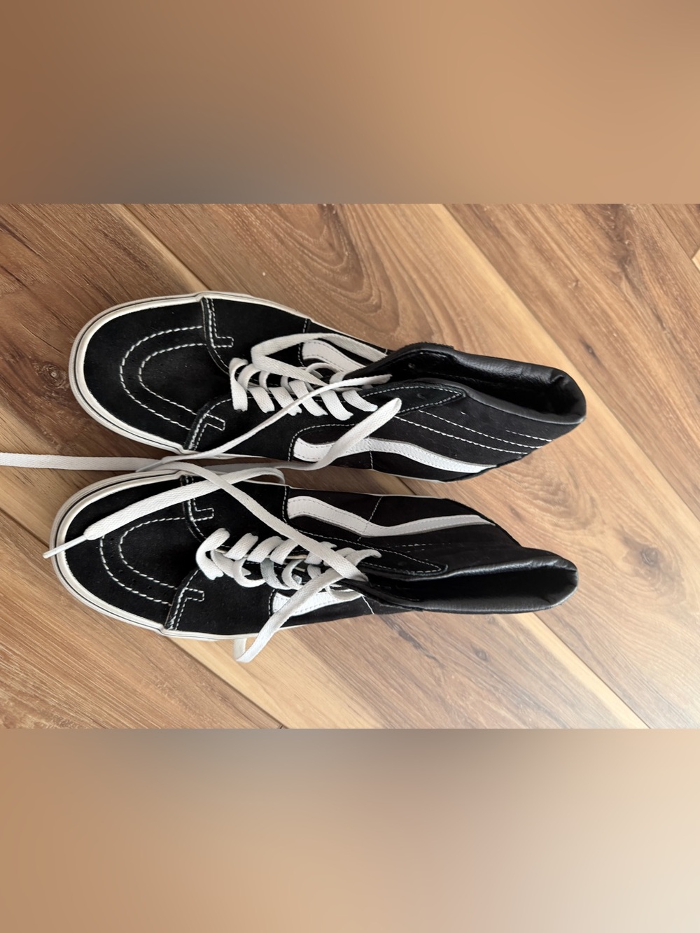 Vans Black and White High-Top Canvas Skate Sneakers - women - Picture 2 of 7